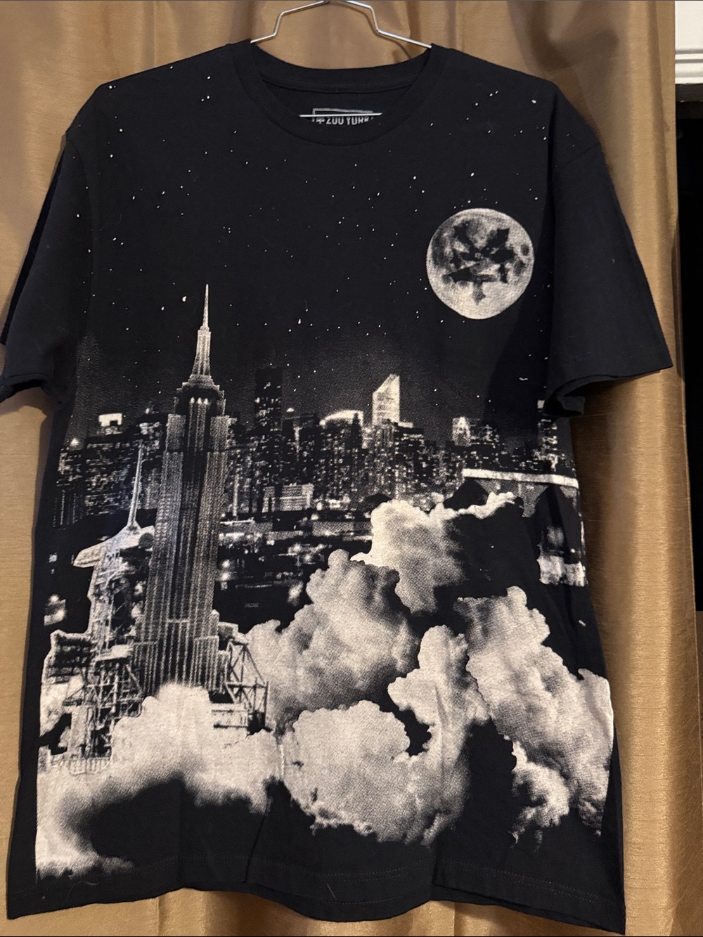 Zoo York Black Graphic Cityscape Tee with Moon